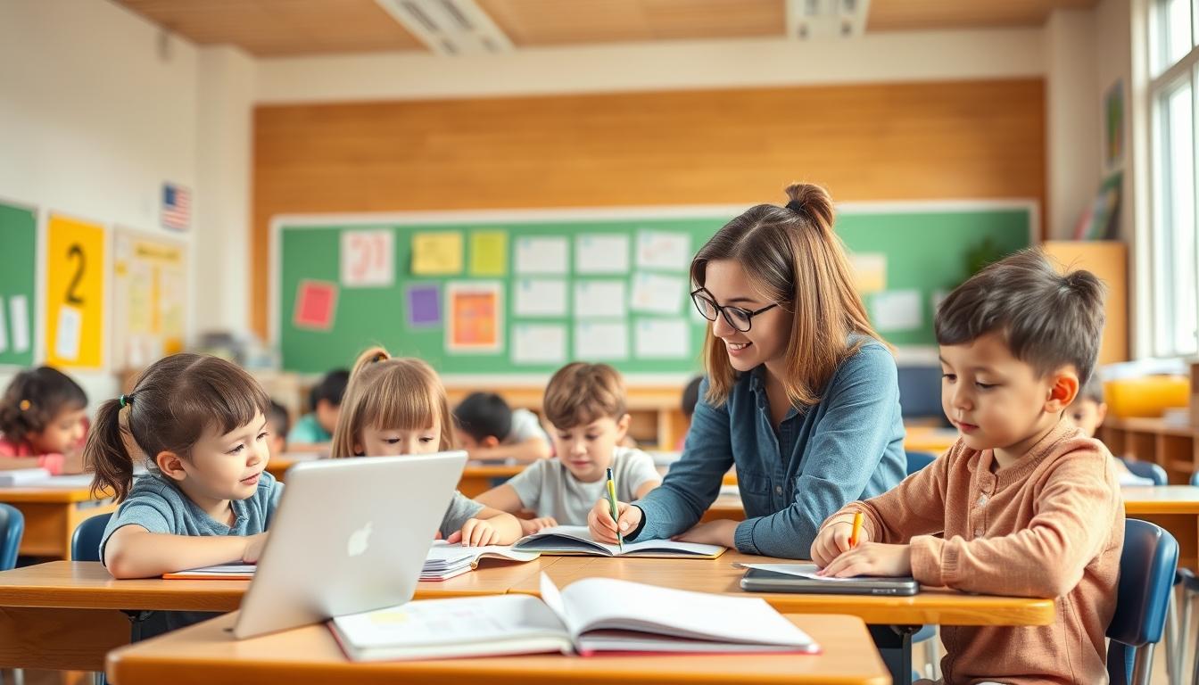 Student using learning strategies while studying